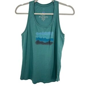 Kuhl Born in the Mountains Tank Top Women's Small Green Nature Graphic